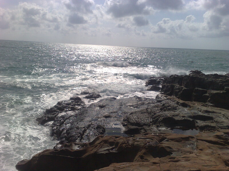Ocean Waves on Rocks — Blue, Dramatic, Afternoon