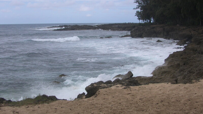Ocean Waves on Rocky Shore — Blue, Calm, Afternoon, Photograph