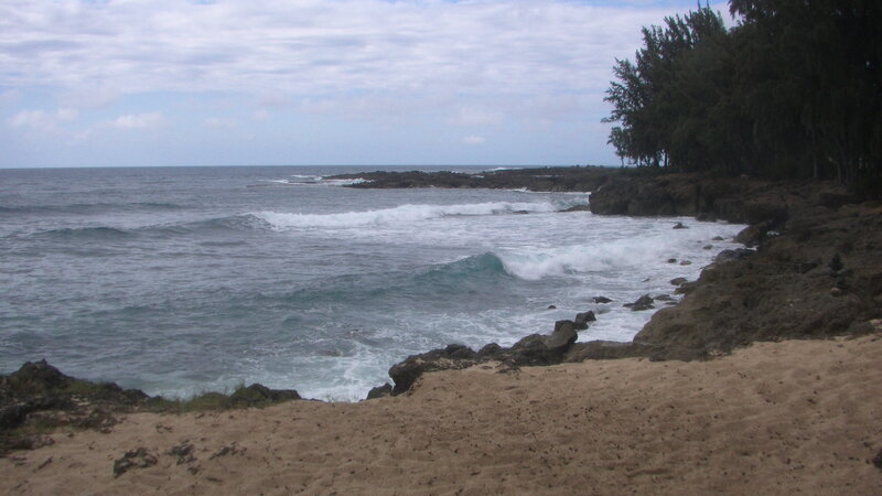 Ocean Waves on Rocky Shore — Blue, Calm, Afternoon