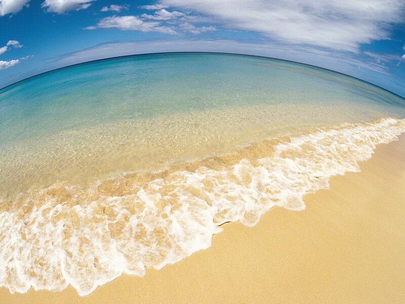 Ocean Waves on Sand — Blue, Serene