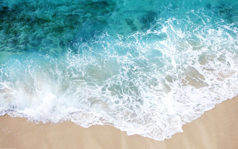 Ocean Waves on Sand — Foam