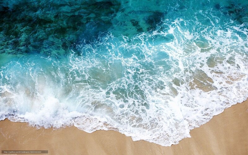 ocean waves on sandy beach