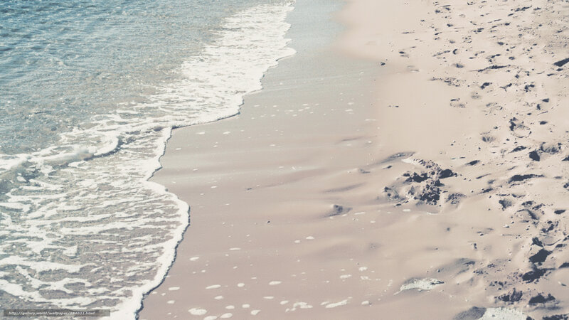 Ocean Waves on Sandy Beach — Blue, Calm, Afternoon, Photograph, Sand, Foam