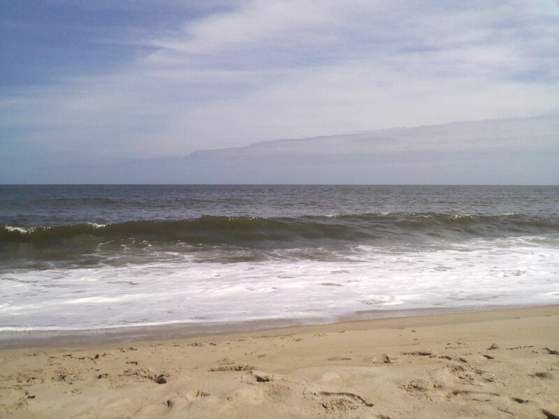 Ocean Waves on Sandy Beach — Blue, Calm