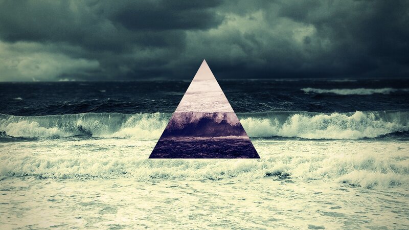 Ocean Waves under Stormy Sky — Gray, Dramatic, Photograph, Storm Clouds