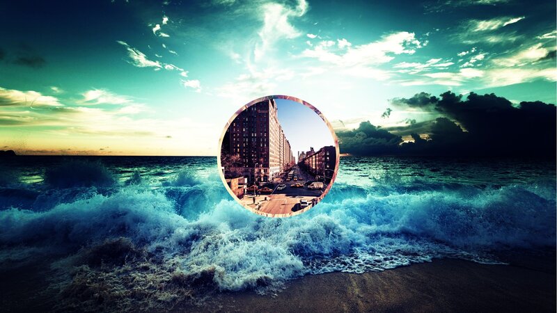 Ocean Waves with City View