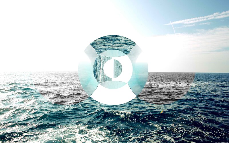 Ocean Waves with Graphic Overlay