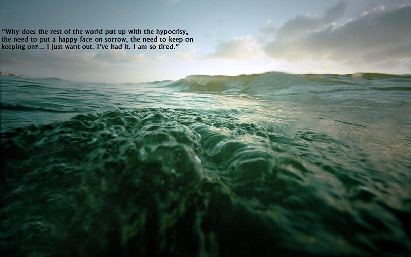 ocean waves with quote
