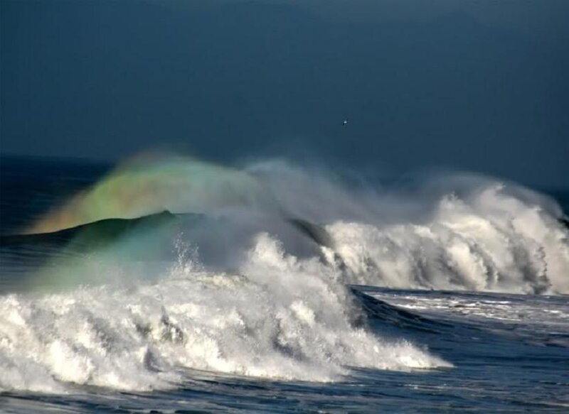 Ocean Waves with Rainbow