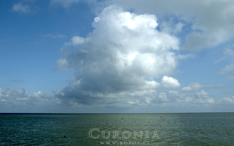 Ocean with Clouds — Blue