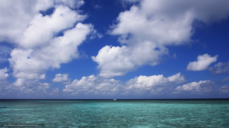 Ocean with Cloudy Sky