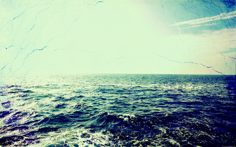Ocean with cracked texture