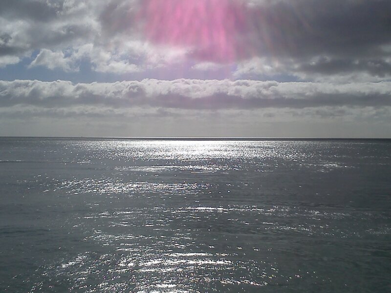 Ocean with Pink Light
