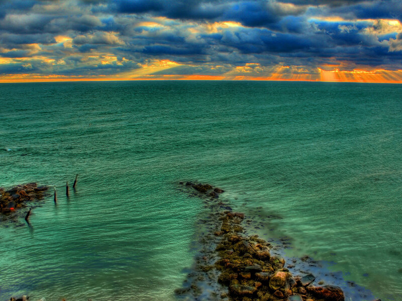 Ocean with Rocky Shore