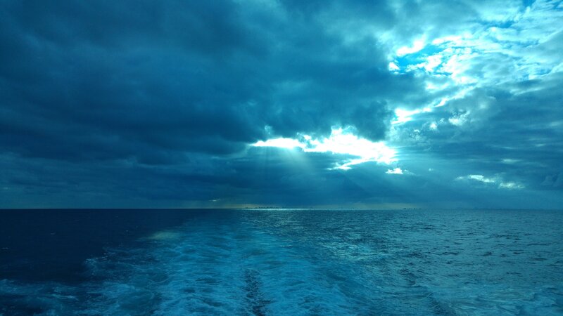 Ocean with Sunbeams