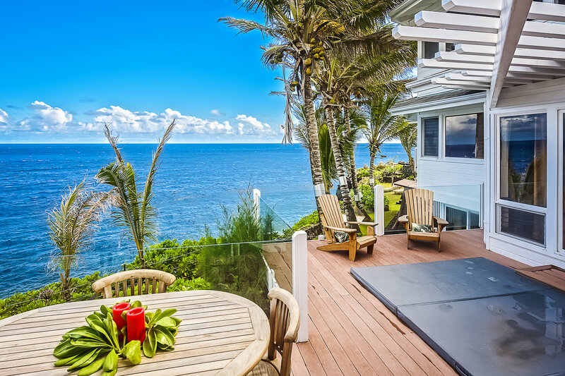 Oceanfront Deck with Furniture