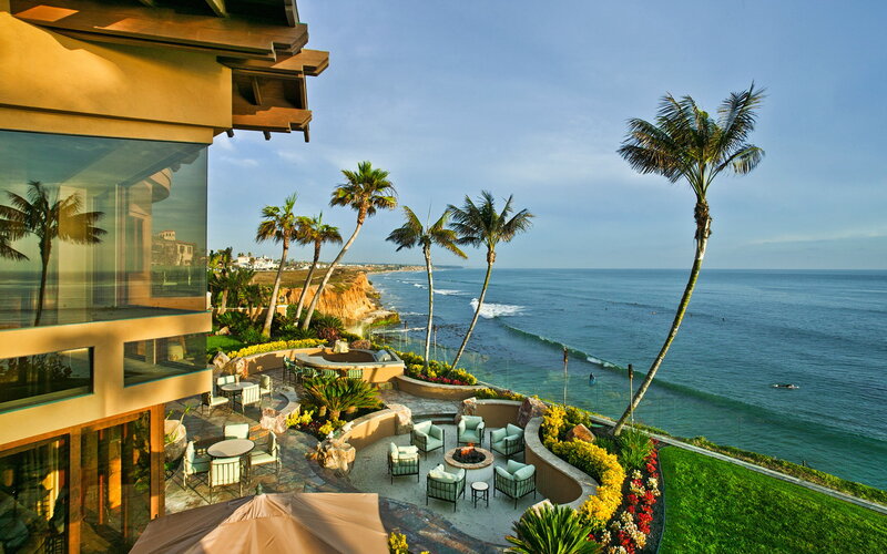 Oceanfront Patio with Fire Pit