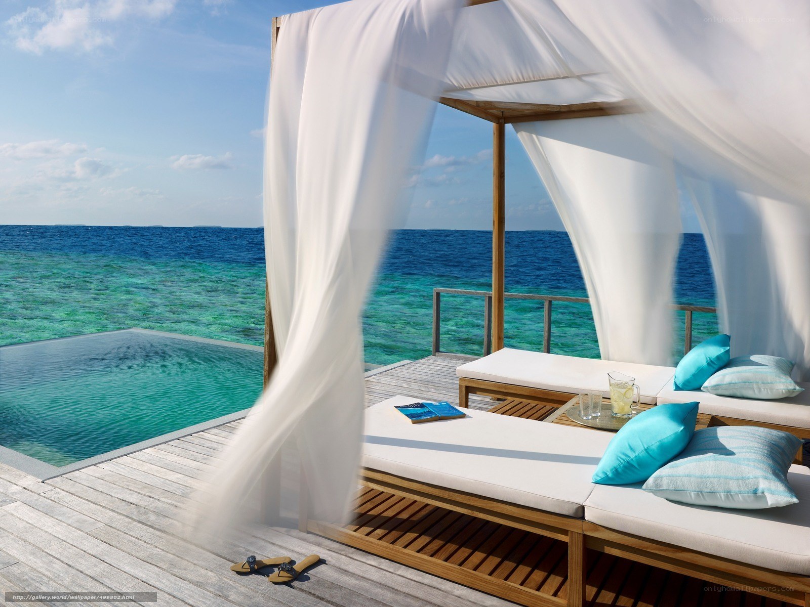 Oceanfront pool cabana