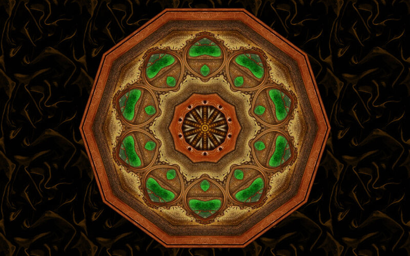 Octagonal Mandala Design — Brown
