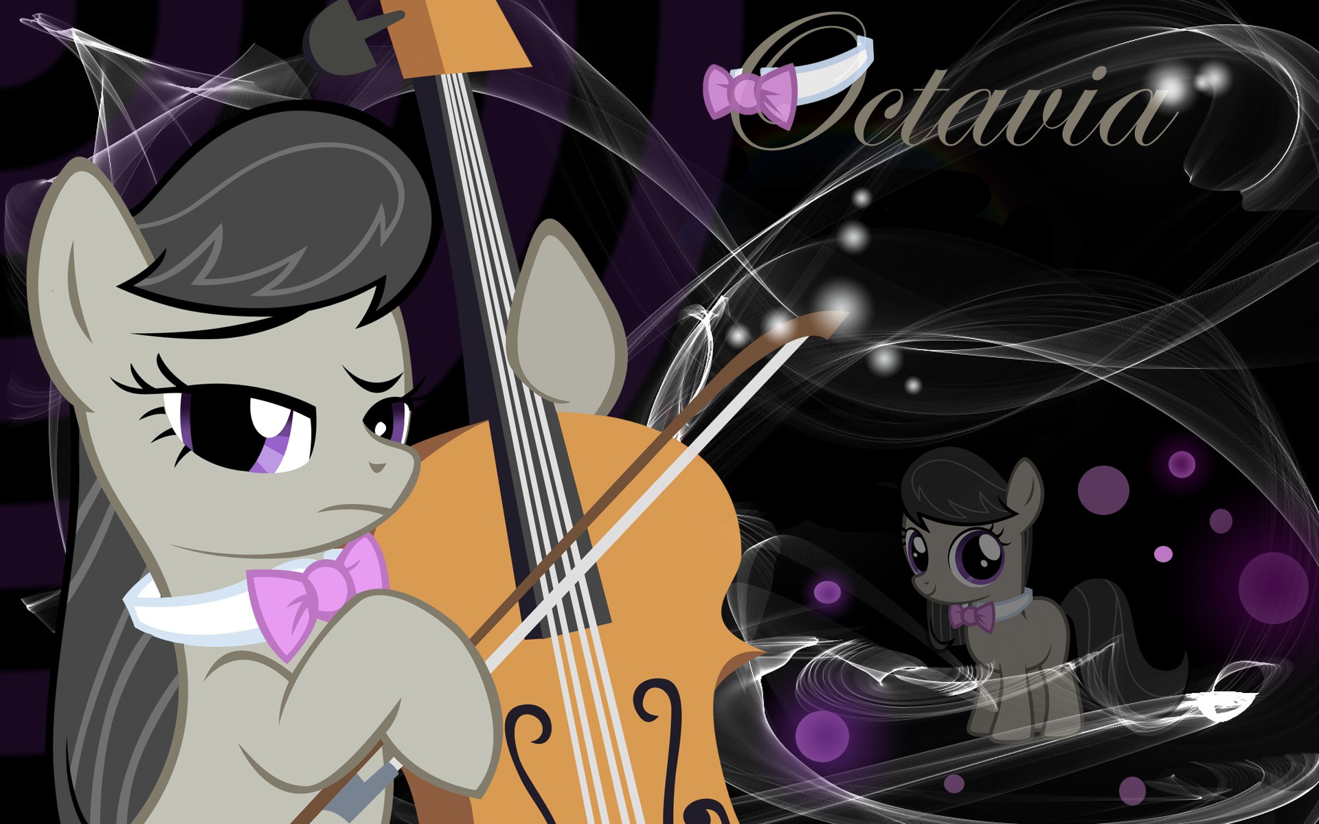 Octavia playing cello