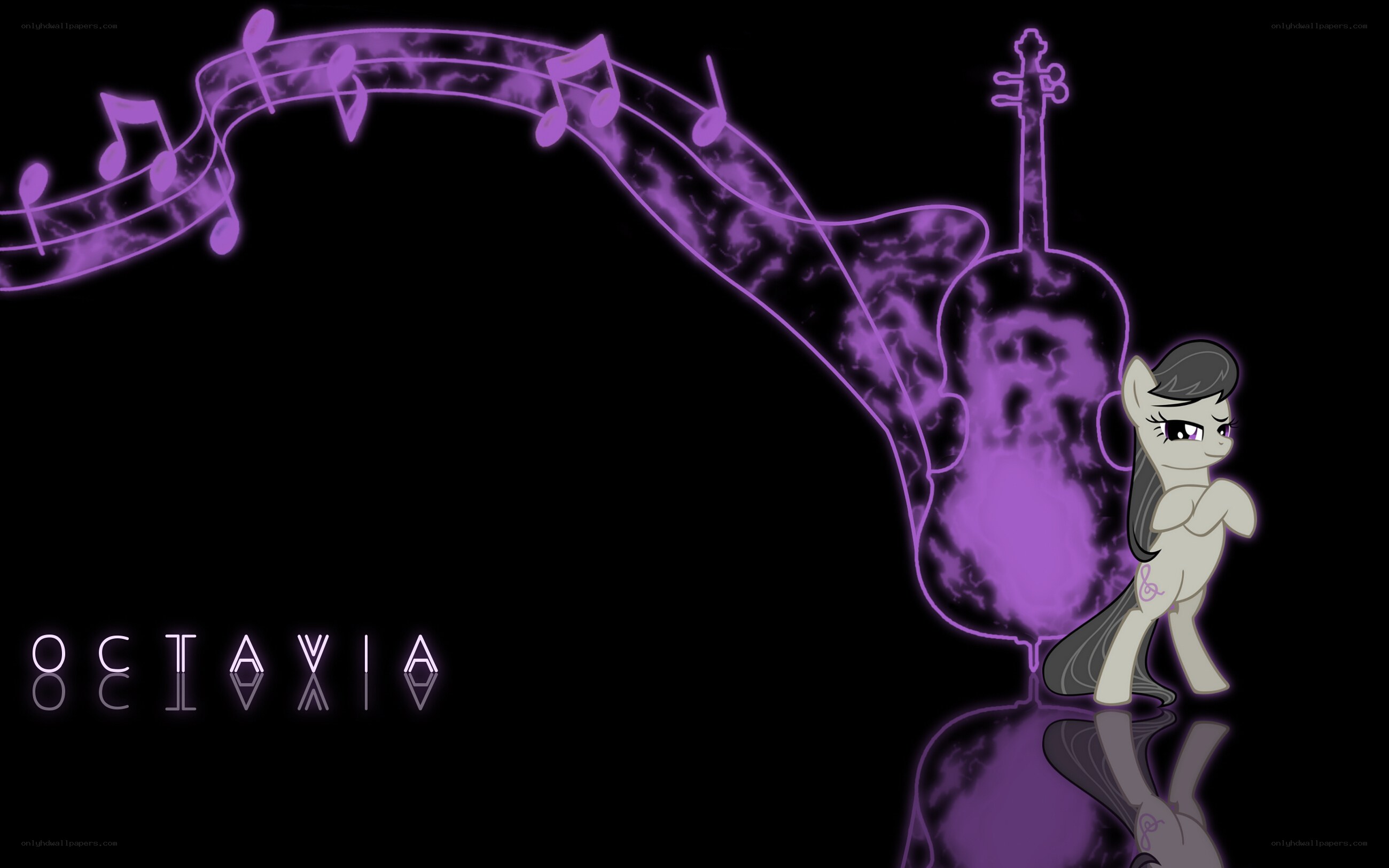 Octavia with musical notes