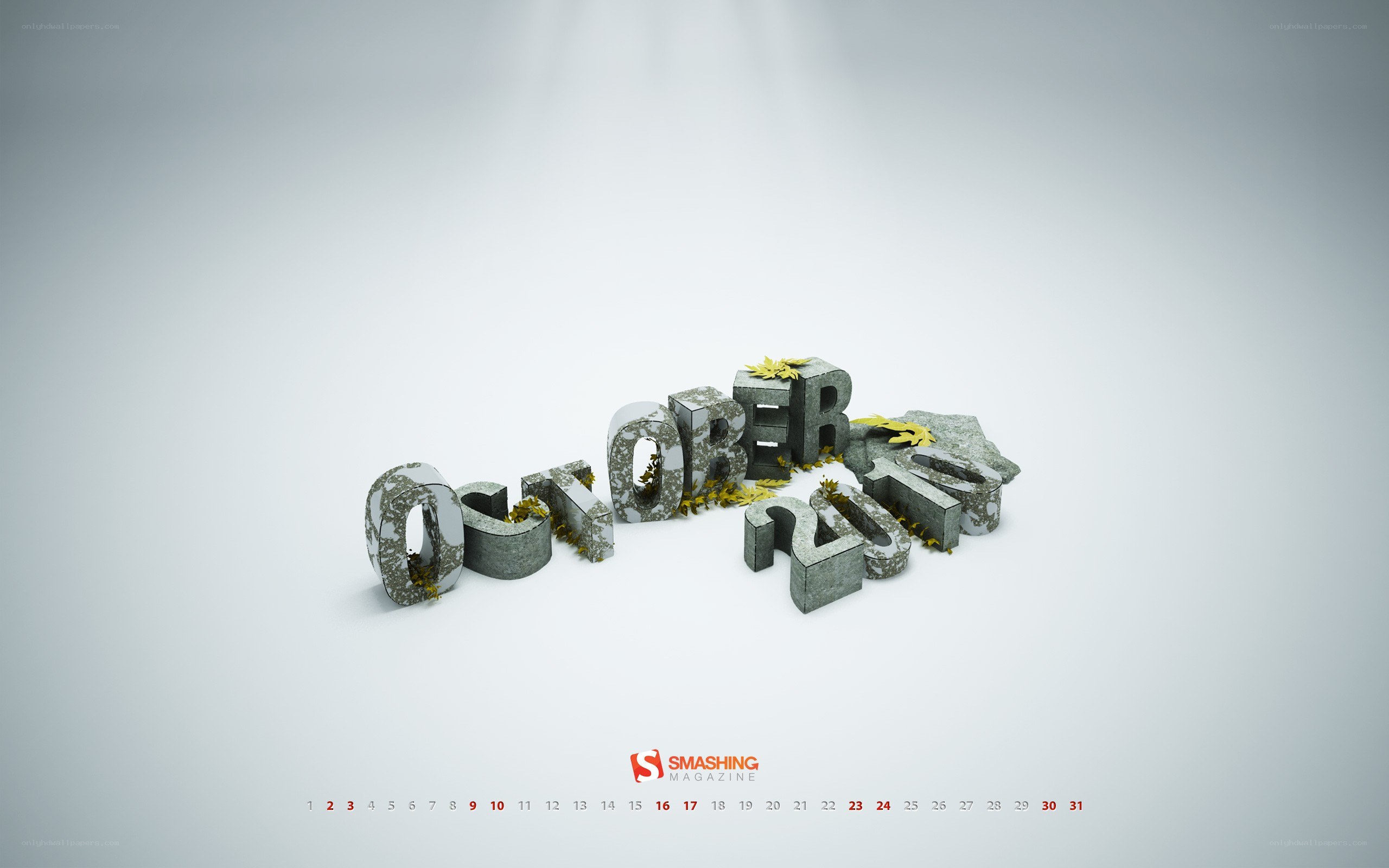 October 2016 calendar art