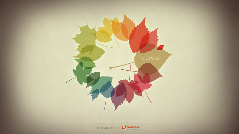 October leaf circle design