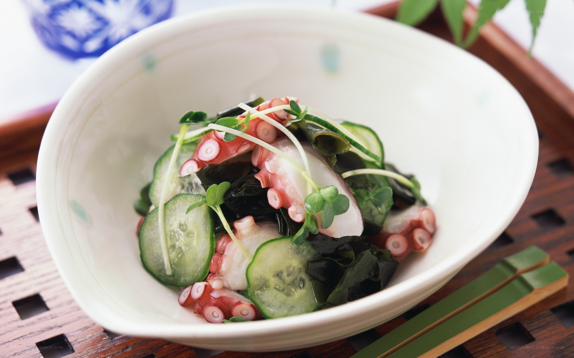 octopus and cucumber salad