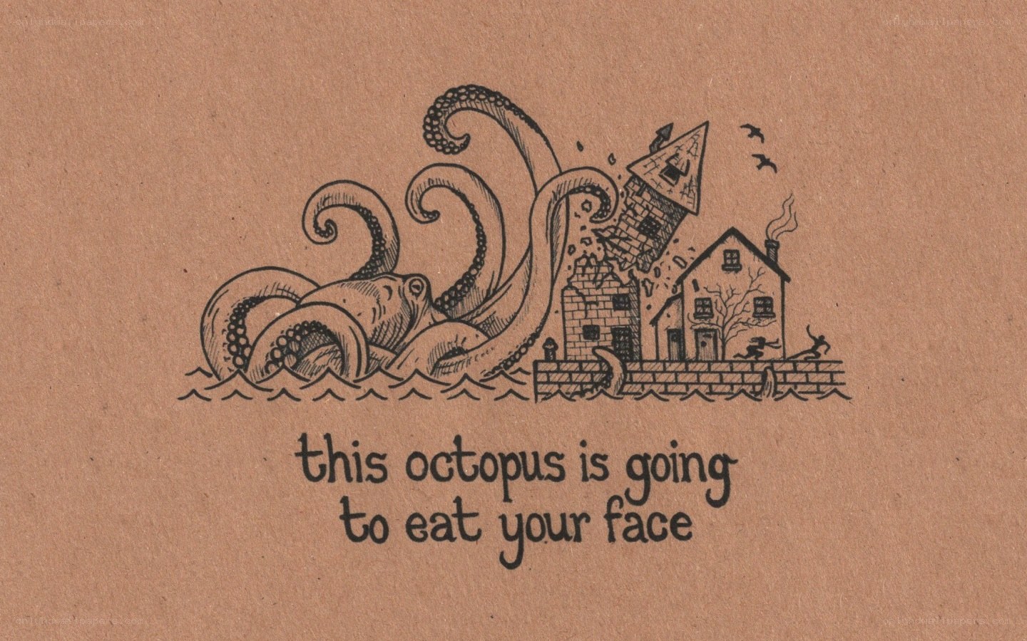 octopus attacks town