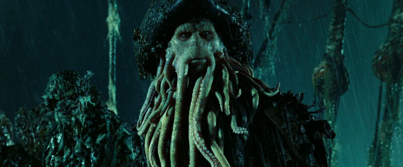 Octopus-faced Pirate — Green, Dark, Dramatic
