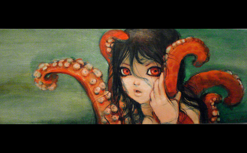 octopus girl illustration