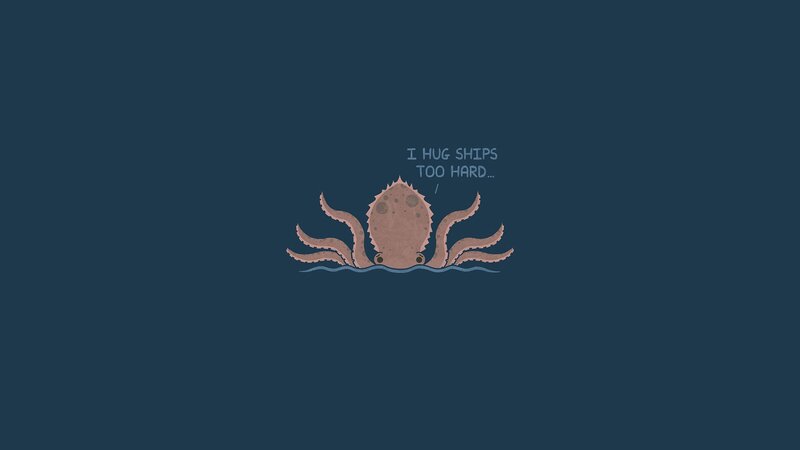 Octopus Hugging Ship