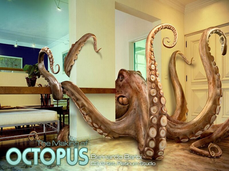 Octopus in a living room