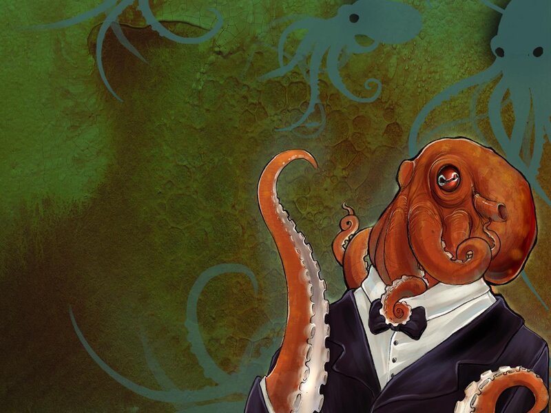 octopus in a tuxedo