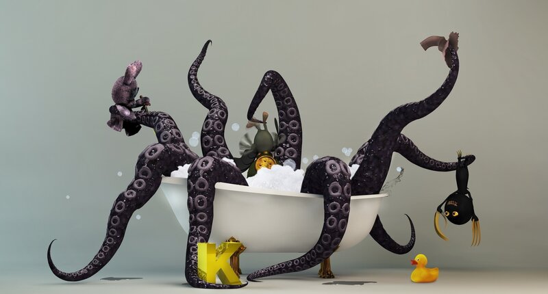 Octopus in Bathtub