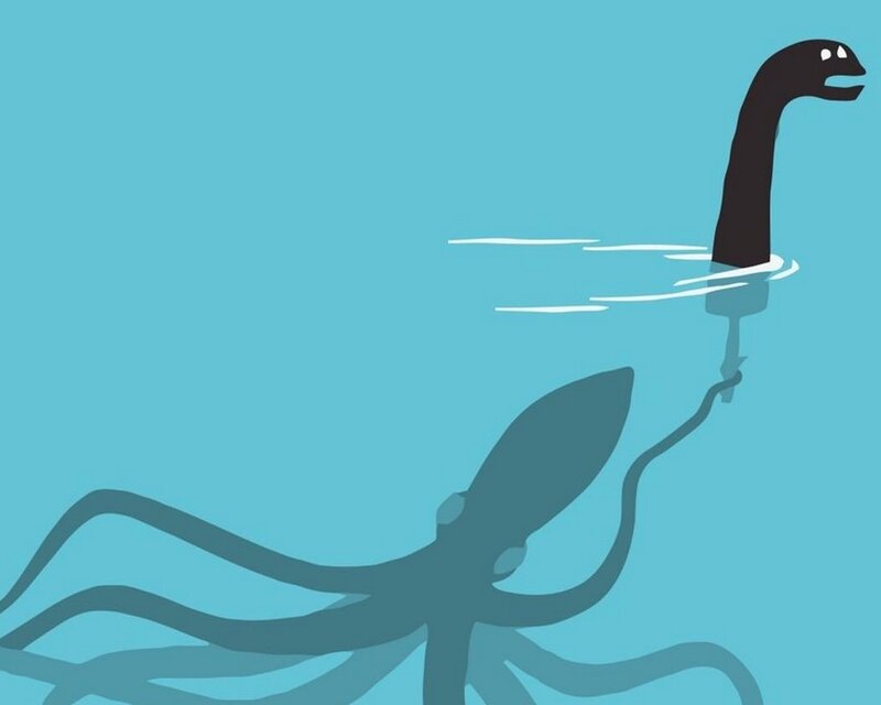 octopus in the water