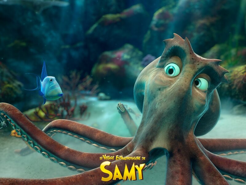 Octopus in Underwater Scene