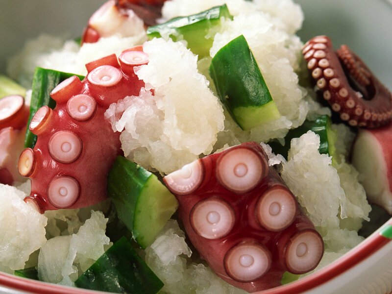 Octopus Salad with Cucumber