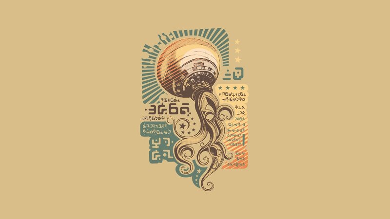 octopus with a globe