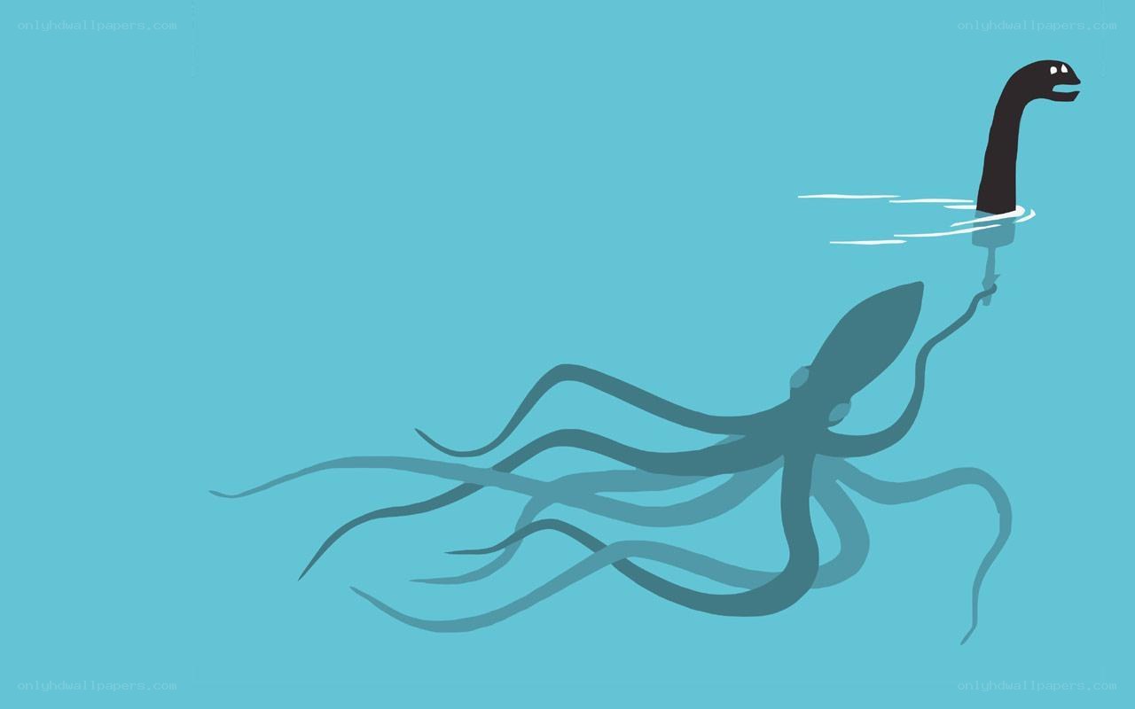 octopus with long neck