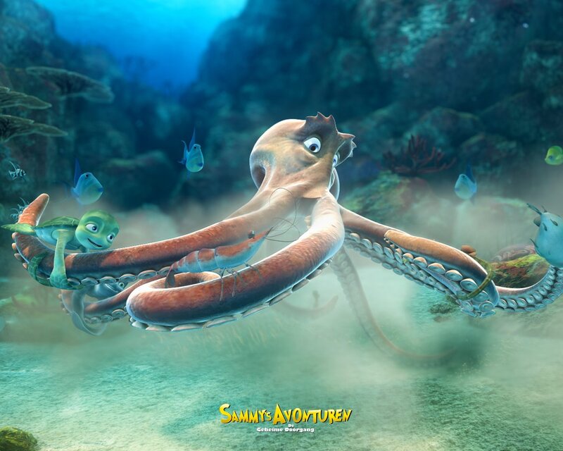 Octopus with Turtle and Shrimp