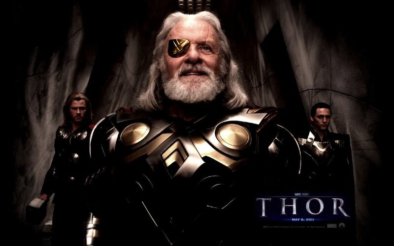 Odin with Thor and Loki
