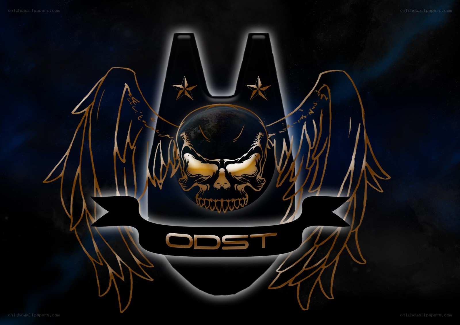 ODST logo with skull and wings