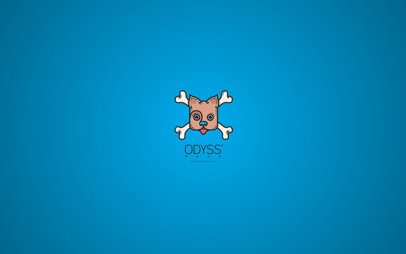 Odysse Pack logo on blue