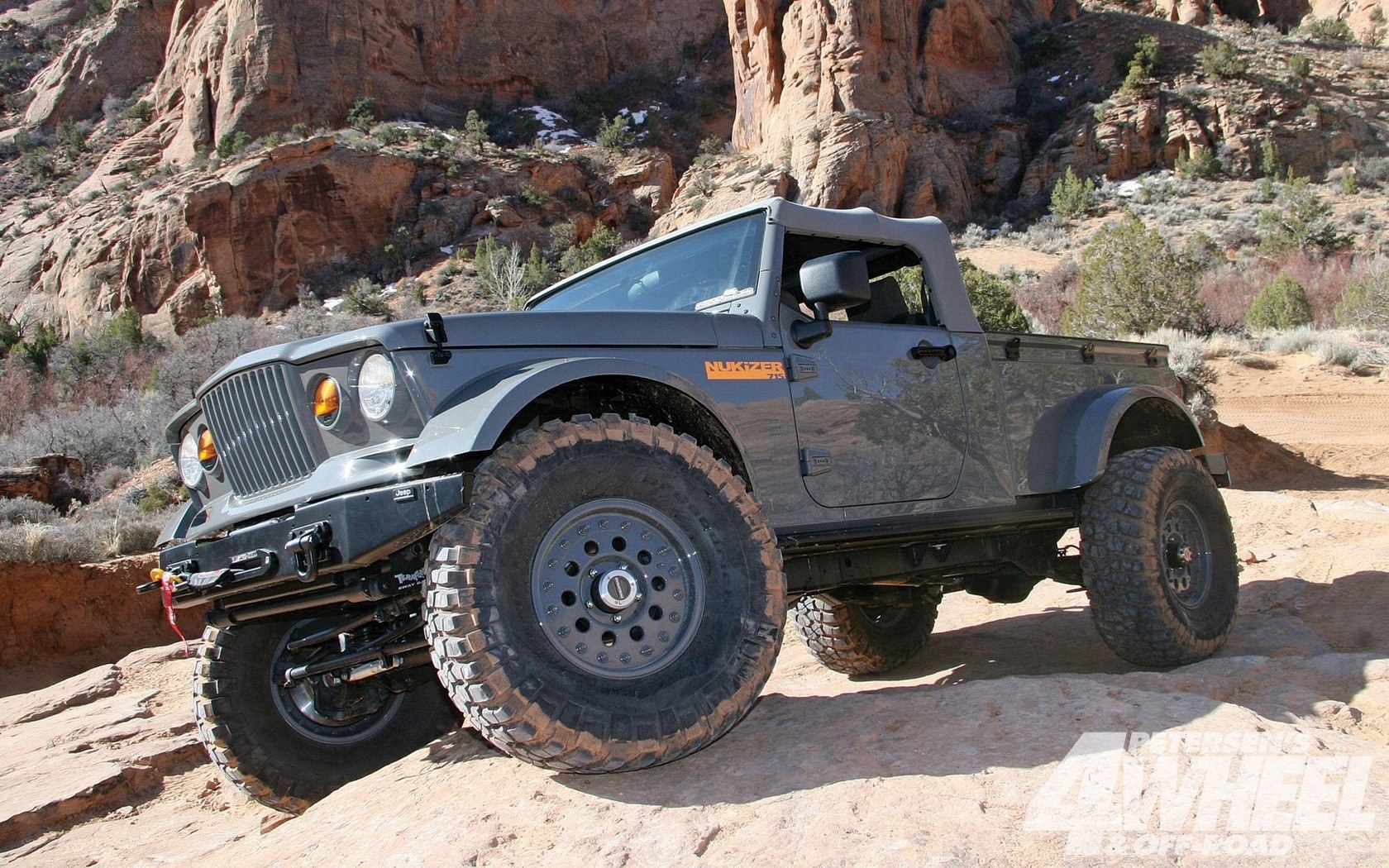 off-road truck in desert
