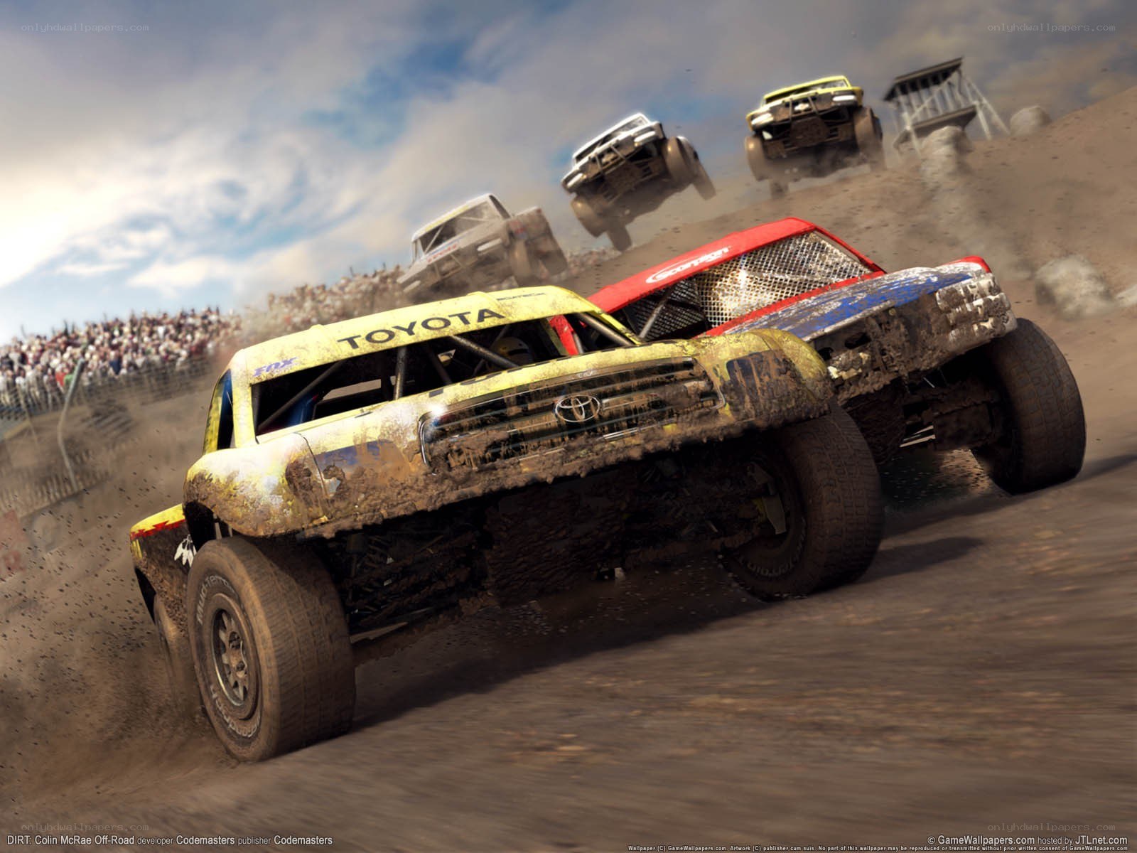 Off-road truck racing action