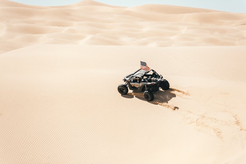 Off-road Vehicle in Desert — Beige