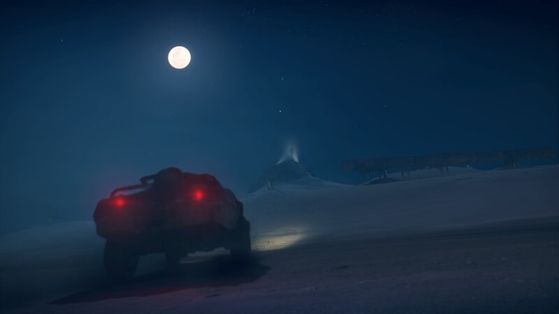 Off-road Vehicle in Desert — Blue