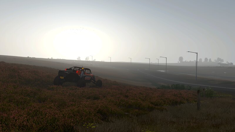 Off-road Vehicle in Field — Purple