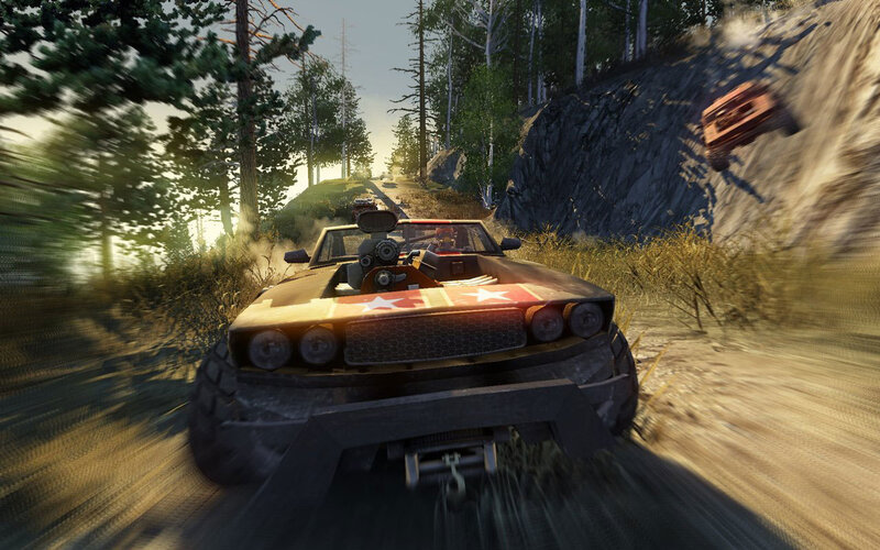 Off-road Vehicle in Forest — Brown, Action-packed
